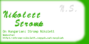 nikolett stromp business card